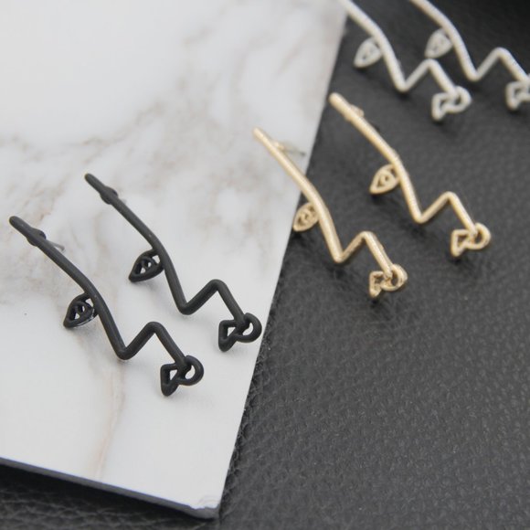 Lagom Studio Jewelry - asymmetrical Face Profile Artsy Earrings